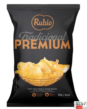 Картофельные чипсы Традиционные Премиум с морской солью и оливковым маслом без глютена 130 гр.Rubio