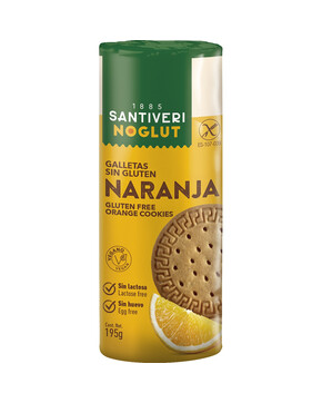 Печенье с апельсином на оливковом масле без глютена Santiveri 195г