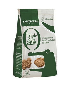 Печенье Джунгли Santiveri трипле зеро цельнозерновое овсяное без сахара ,без глютена 120г