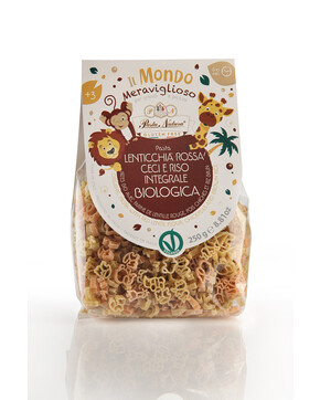 ПАСТА ИЗ КРАСНОЙ ЧЕЧЕВИЦЫ, НУТА И БУРОГО РИСА IL MONDO MERAVIGLIOSO Pasta Natura 250г