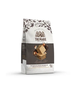 Вафельные кубики с кремом Джандуя Tre Marie 200г