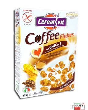 Хрустящие кукурузные хлопья с итальянским кофе и Омега-3, Без глютена 375 г Cerealvit