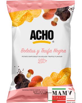 Испанские картофельные чипсы ACHO Премиум с грибами и черным трюфелем без глютена