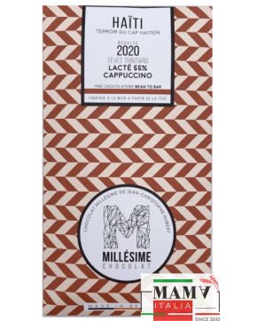 Шоколад Органический Премиум молочный Капуччино 50% какао Гаити ручной работы, без глютена 70 гр. Millesime
