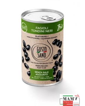 Органическая черная фасоль Тондини 400 г (без добавления соли и сахара) Gusto Sano