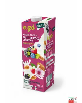 Миндальное Сицилийское молоко с Лесными ягодами без глютена, без лактозы 1000 мл E.GO