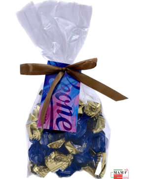 Конфеты из молочного шоколада с Фундуком в мягком пакете с лентой без глютена 200 гр.Leone