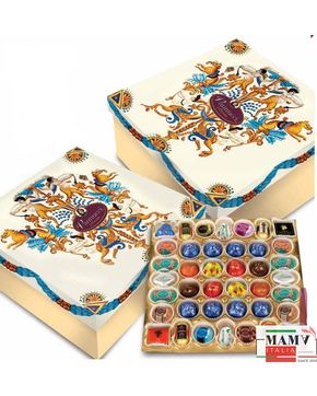 Элегантная подарочная коробка шоколадных коллекционных конфет ассорти пралине Allegoria 490 гр.Vannucci